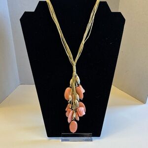Christopher Banks Coral Beaded Necklace